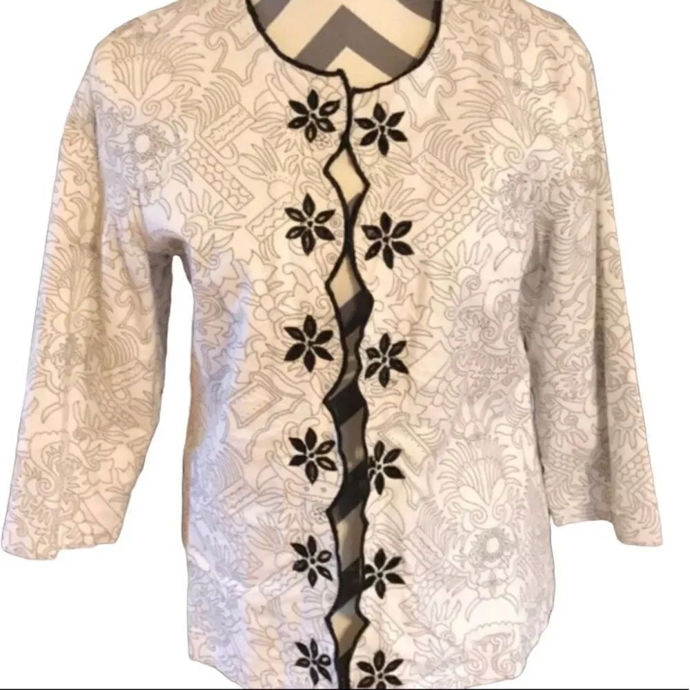 Choices Cotton Jacket Size MEDIUM White & Black